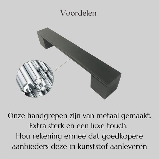 Handgreep Austin kast 5 stuks , Hartafstand 160mm - Zwart - Meubelgreep zwart - Keukengreep zwart - Greep zwart - Deurgreep - Handgreep keukenkastjes - handgrepen kast - meubelgrepen - Handgrepen voor deurtjes - inclusief schroeven - By MJM