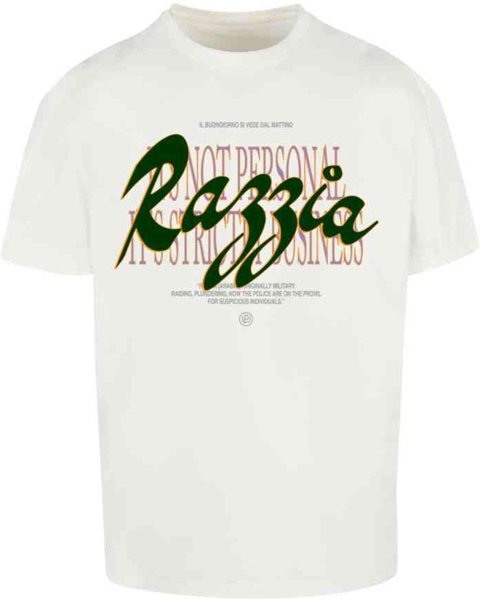 Mister Tee Razzia Oversize Heren T-shirt L Creme