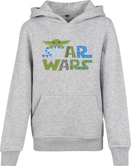 Mister Tee Star Wars Sweat à capuche/pull Kinder - Kids 146- Logo coloré Grijs