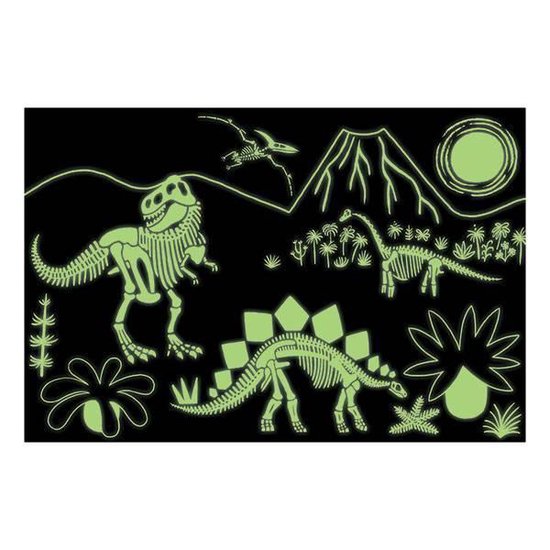 Thumbnail van een extra afbeelding van het spel Puzzel Glow in the dark Dinosauriërs 100 pcs | Mudpuppy