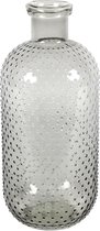 Countryfield Bloemenvaas Cactus Dots - grijs transparant - glas - D15 x H35 cm
