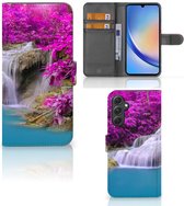 Wallet Bookcase Geschikt voor Samsung Galaxy A24 4G Telefoonhoesje Waterval