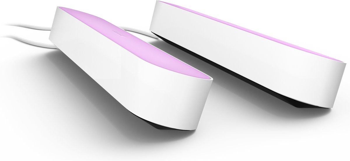 Philips Hue Play lightbar - wit en gekleurd licht - ervaar het ultieme gamen - wit - 2-pack - basis thumbnail 2