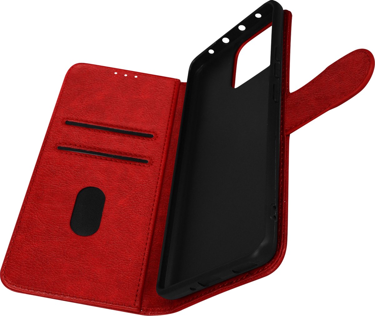 Avizar Hoes geschikt voor Hoes Xiaomi 13 Portemonnee/Videohouder rood, Rood