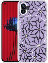 Cazy Coque adaptée pour Nothing Phone (1) Fleurs violettes abstraites