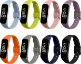 Bracelet kwmobile 8x compatible avec Samsung Galaxy Fit 2 - Réglable 14 - 22 cm - Bracelets pour tracker d'activité en multicolore