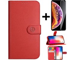 Screenprotector Geschikt voor Apple iPhone 5C/5/5S/5SE (Let op: dit is niet geschikt voor SE 2020 en SE 2022) + 1 stuk- Temperend gals kleur Rood