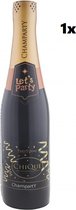 Champagnefles opblaas 75cm - Festival gala hollywood geslaagd feest huwelijk trouwen