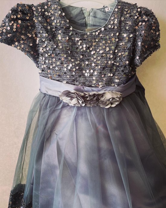 robe bébé fille - robe princesse - Grijs - tulle - robe de party - Robe de soirée - Taille 128
