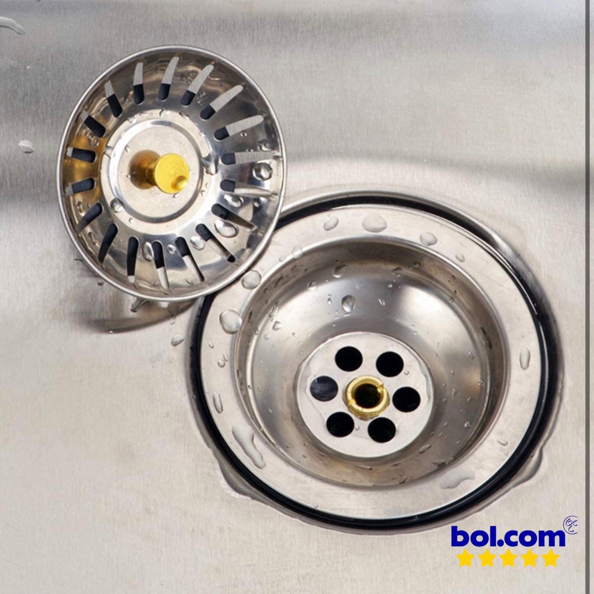 Wastafel Afvoerplug Differnz Pop Up 7 cm Gunmetal