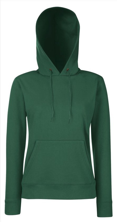 Fruit of the Loom - Lady-Fit Classic Hoodie - Donkergroen - XL