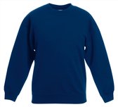 Fruit of the Loom - Kinder Classic Set-In Sweater - Blauw - 110-116