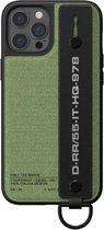 Diesel Utility Twill Back Case - Geschikt voor Apple iPhone 12/12 Pro (6.1") - Groen