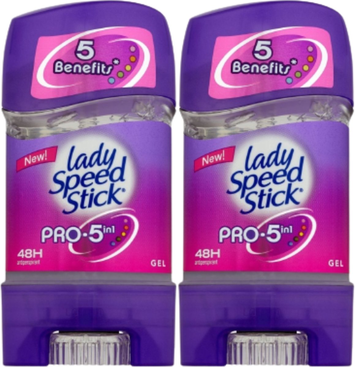 Goedkoopste Lady Speed Stick Pro 5 in 1 Deodorant Gel - Onweerstaanbare Frisheid - Jouw Deodorant tot Onbevreesde Zelfverzekerdheid - 2 x 65g