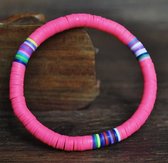 Sorprese armband - Boho - armband dames - roze - elastisch - cadeau - Model K