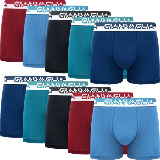 Boxer homme | Paquet de 10 | Coton | Taille L | Melange de couleurs | Sous-vêtements hommes | Sous-vêtements Homme Onder