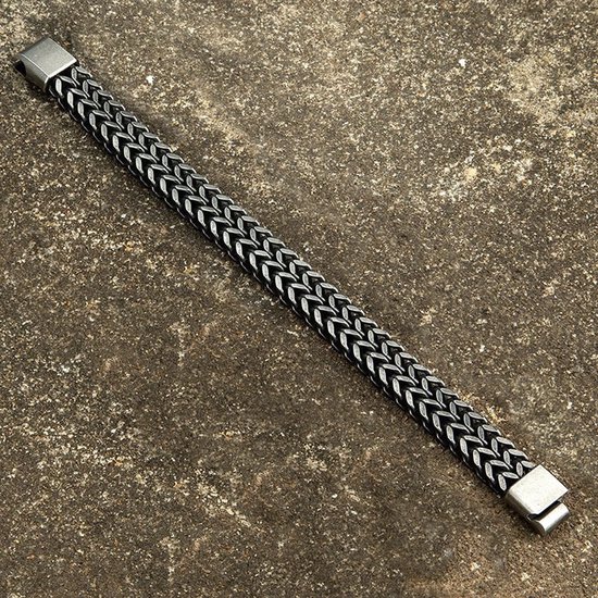 Bracelet Sorprese - Vintage - 21 cm - Lien - Acier Inoxydable - Bracelet Homme - Fermoir Magnétique - Cadeau - Modèle C