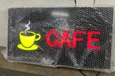 LED BORD-SIGN-CAFE-BAR-KROEG-MANCAVE-KOFFIE 48x25 cm NEON verlichting -reclame bord-markt