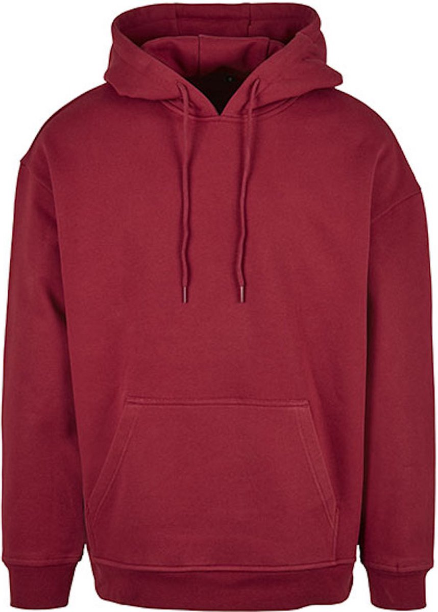 Basic Oversized Hoodie met capuchon Burgundy XS Rood