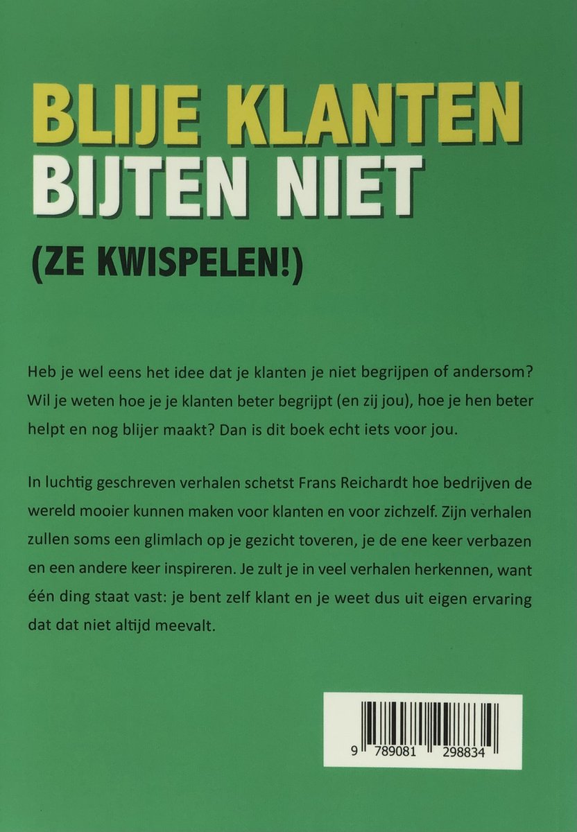 Blije Klanten Bijten Niet (Ze Kwispelen) - back cover