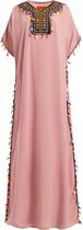 Robe marocaine rose taille unique - pyjamas dames adultes - vêtements islamiques / produits - robe maxi / robe de maison / kaftan / abaya / abaya dames