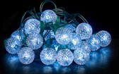 Krist+ Lichtsnoer - feestverlichting - 600 cm - 30 LED bolletjes helder wit - batterij