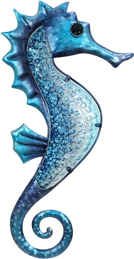 hippocampe | verre et métal | 42 cm