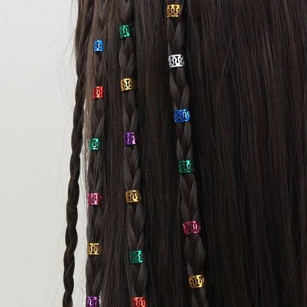 Haar Ringen Vlechten Meerkleurig (40 stuks) - Haar Kralen - Haarringen dreadlock kralen - Kraaltjes / Clips - Haar Accessoires Vrouwen - Vlecht accessoires - Hair Beads Multicolor - 40 stuks