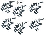 48x Mini houten knijpers zwart - Geboorte Babyshower kaart knijpers foto knijpers