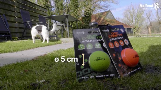 Dog Comets Ball Stardust Ø5 cm - Hondenspeelgoed - Hondenbal - Natuurlijk rubber - 1 stuk - Oranje