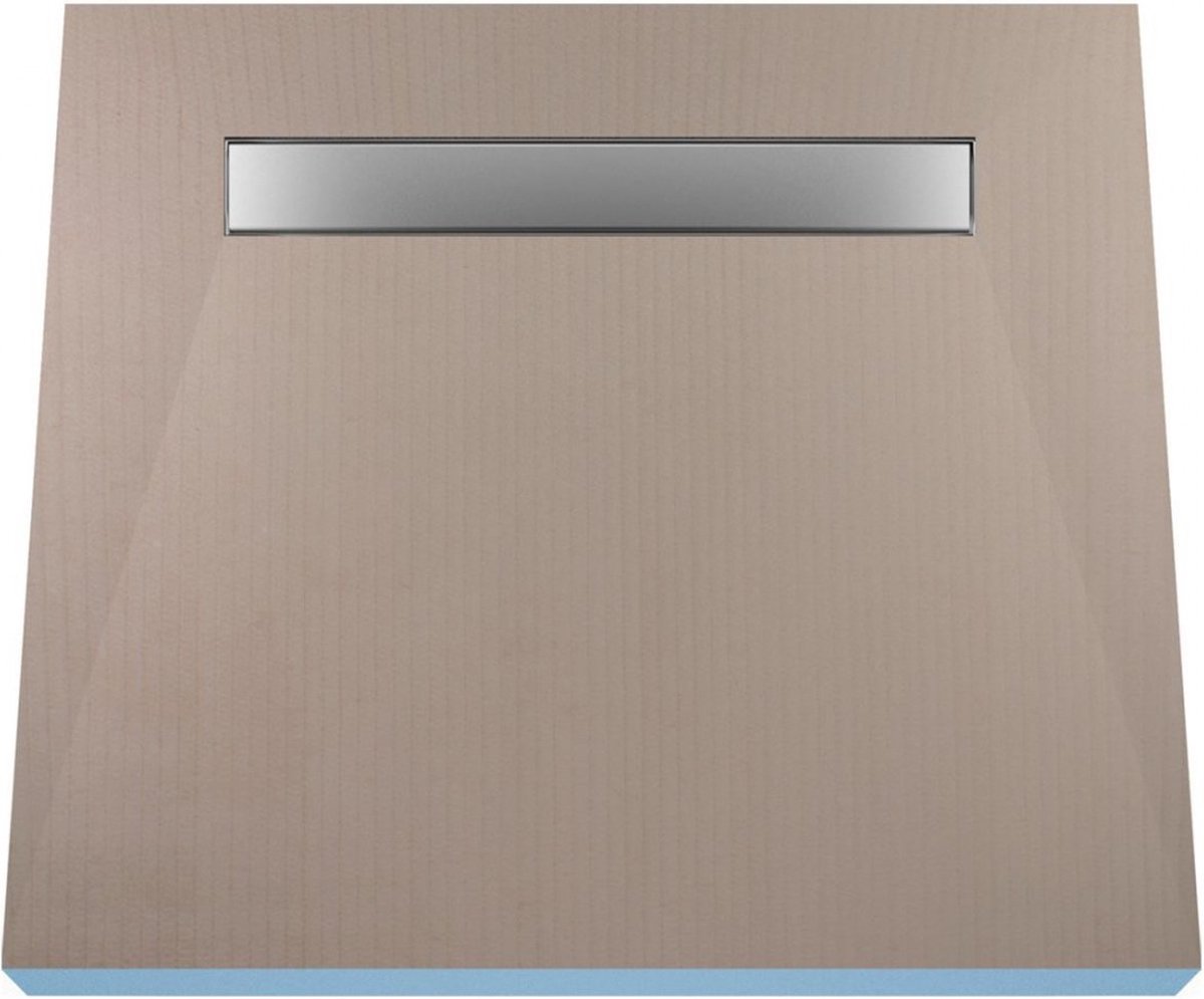 Betegelbare doucheplaat 90 x 140 cm Ponente Oneway Wiper Showerlay doucheplank eenzijdig aflopend afvoer van roestvrij staal