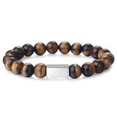 Sorprese armband - Tiger Eye - armband heren - bruin/zwart - cadeau - Model H