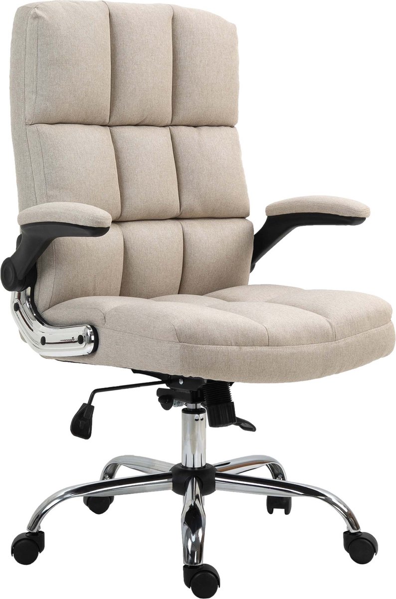 MCW Bureaustoel MCW-J21, bureaustoel executive, in hoogte verstelbaar ~ stof/textiel lichtbruin