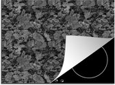 KitchenYeah® Inductie beschermer 59x52 cm - Graniet print - Grijs - Patronen - Kookplaataccessoires - Afdekplaat voor kookplaat - Inductiebeschermer - Inductiemat - Inductieplaat mat