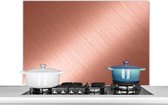 Spatscherm keuken 100x65 cm - Kookplaat achterwand Glimmende koperen achtergrond - Muurbeschermer - Spatwand fornuis - Hoogwaardig aluminium