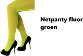 Net panty fluor groen - Panty huwelijk gala pride festival thema feest