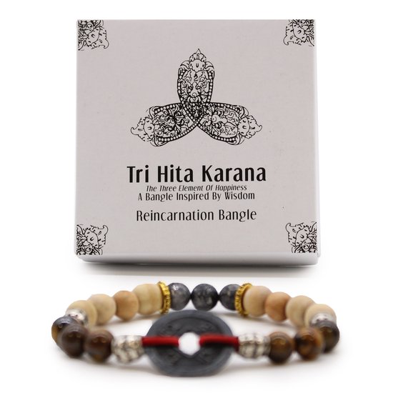 Bracelet Tri Hita Karana - Réincarnation - Bracelet Spirituel Unique - Philosophie de Vie Traditionnelle - Dieu/Homme/Nature