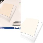 2x blokken A3 overtrekpapier / transparant tekenpapier - 25 vellen per blok - 80 grams