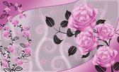 Pattern Flowers Roses Abstract Photo Wallcovering