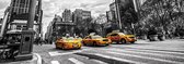 Fotobehang Vlies New York | Geel, Zwart | GROOT 832x254cm