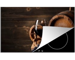 KitchenYeah® Inductie beschermer 89.6x51.6 cm - Wijn - Wijnglas - Wijnvaten - Druiven - Glas - Kookplaataccessoires - Afdekplaat voor kookplaat - Inductiebeschermer - Inductiemat - Inductieplaat mat