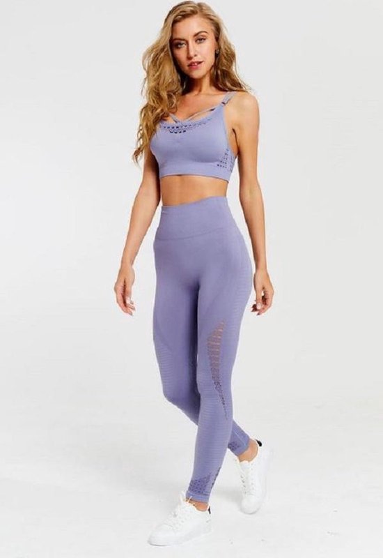 New Age Devi - XL Yoga Legging - Naadloos - Lila - Hoge Taille - Fitness