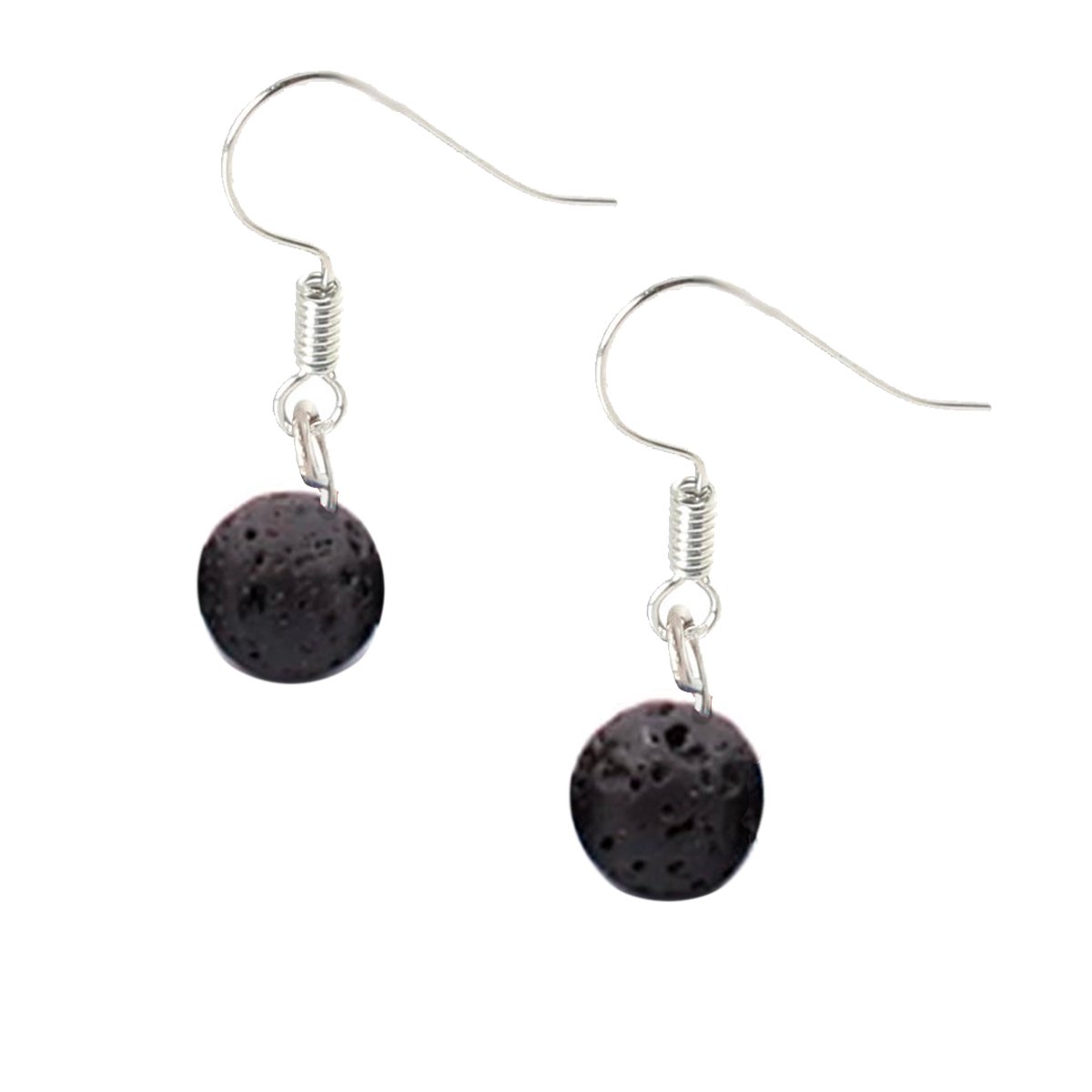 Bixorp Gems Lavasteen Oorbellen - Edelsteen Kralen Oorhangers - Cadeau voor Meisjes & Vrouwen