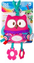 Canpol Babies Zacht educatief speelgoed voor kinderwagen / kinderbed Forest Friends - Uil, roze 0+ maanden