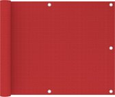 vidaXL-Balkonscherm-75x500-cm-HDPE-rood