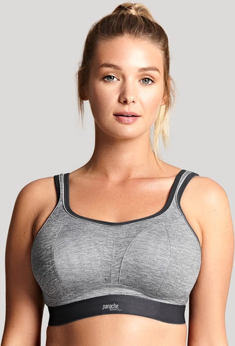 Panache - Boundless Non Wired Sport BH - Charcoal/Black - 85E