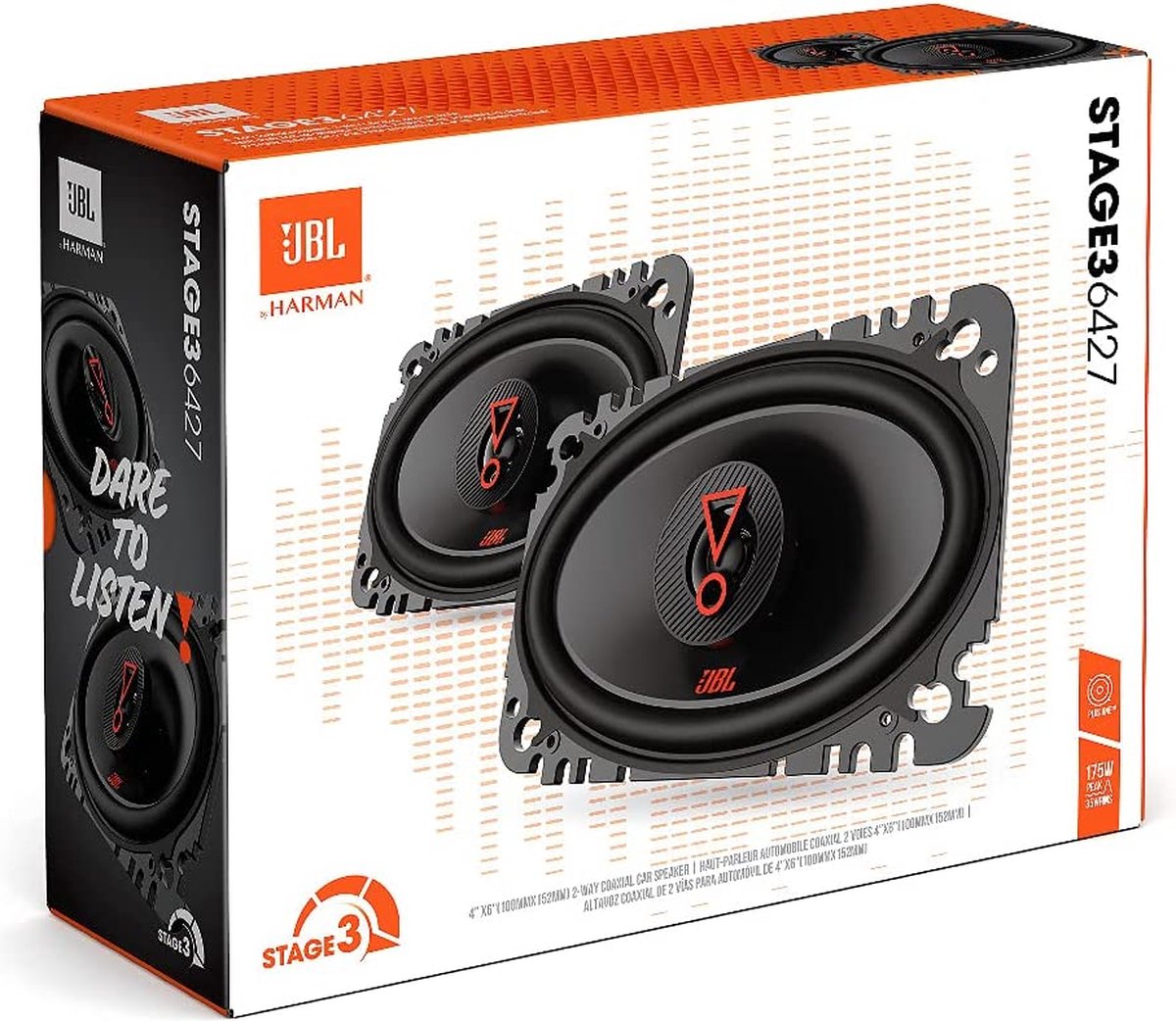 JBL Stage3 6427 - Autospeakers - 4 x 6 Inch (100 x 152 mm) - 2-weg Coaxiaal - 175 Watt – foto 4