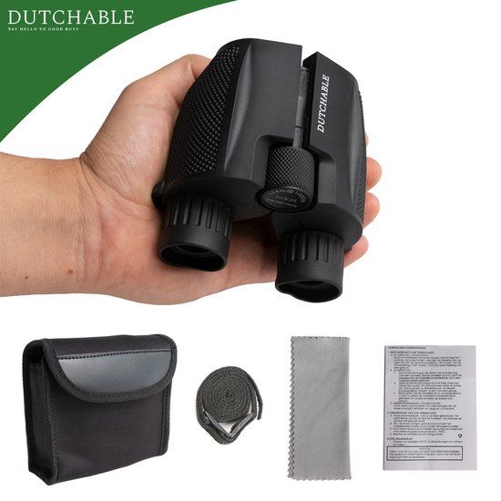 Dutchable verrekijker - BAK4 - 10x25 - Waterdicht - Full multicoated - Binoculars - Met nekkoord, draagtas en doekje - Vogels kijken, jagen, theater en evenementen - Voor volwassenen en kinderen