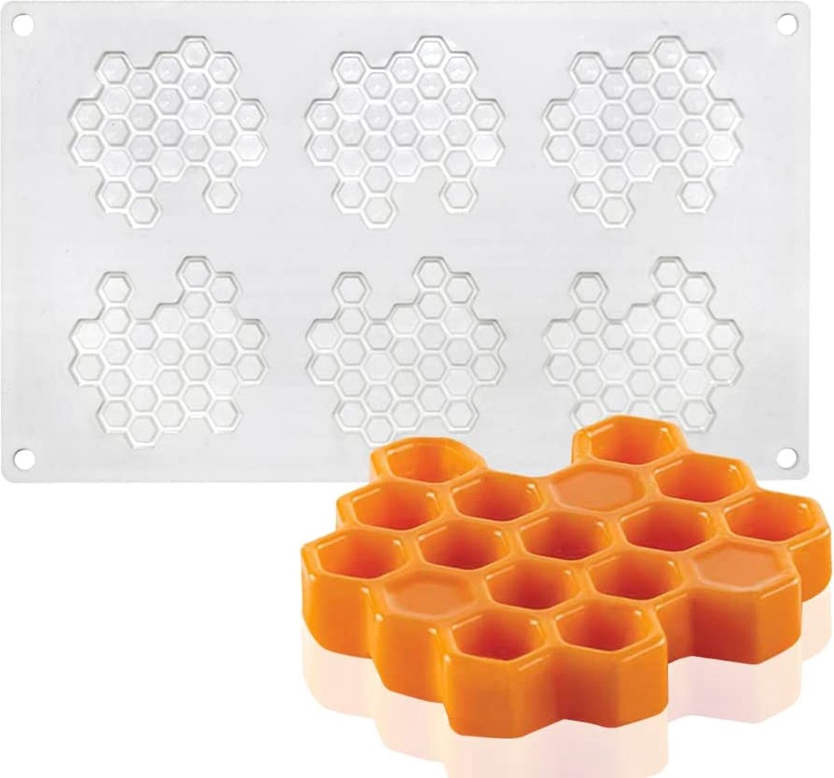 cakevorm bakvormen dessert mousse DIY vorm, 6 gaten Honeycomb
