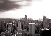 Fotobehang - New York Stad - Empire State Building - zwart/wit - Vliesbehang - 152,5 x 104 cm ( 1 vel)